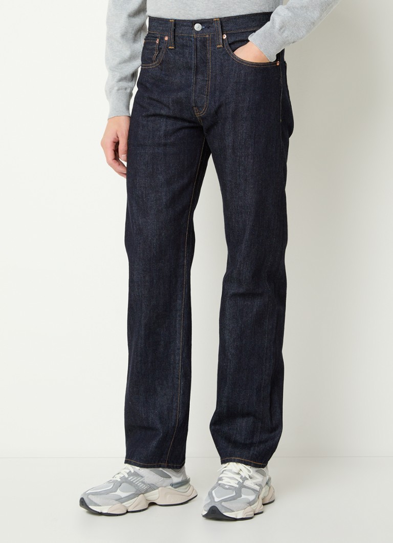 Levi's 501 tiesaus kirpimo džinsai su tamsiu skalbimu