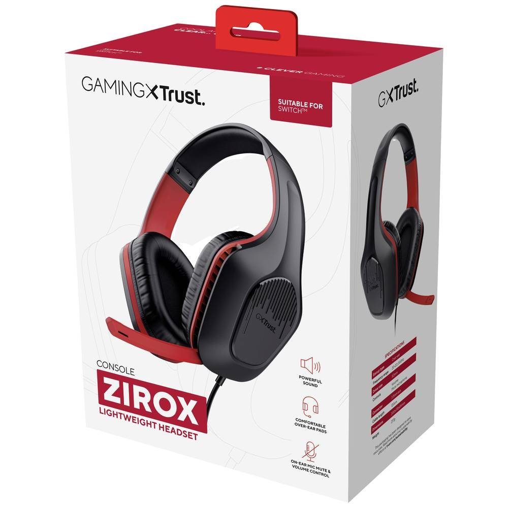 Trust Lightweight gaming headset suitable for SWITCH Kopfhörer (Lautstärkeregelung, Mikrofon-Stummschaltung)