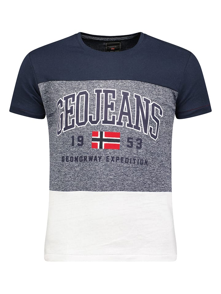 Geographical Norway Shirt in Dunkelblau/ Grau günstig kaufen