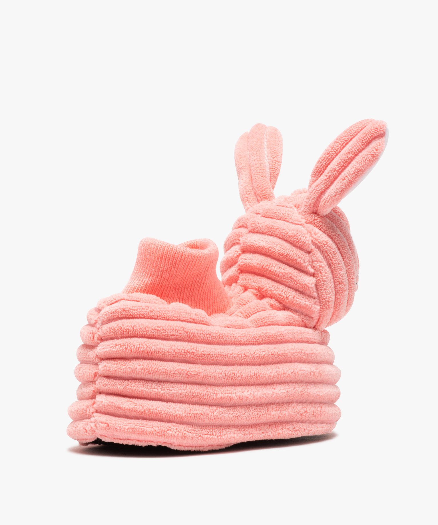 Chaussons fille 3D en forme de doudou lapin rose | GEMO