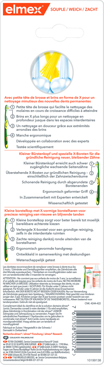 Zahnbürste Kinder Junior, 6 bis12 Jahre weich (Doppelpack), 2 St