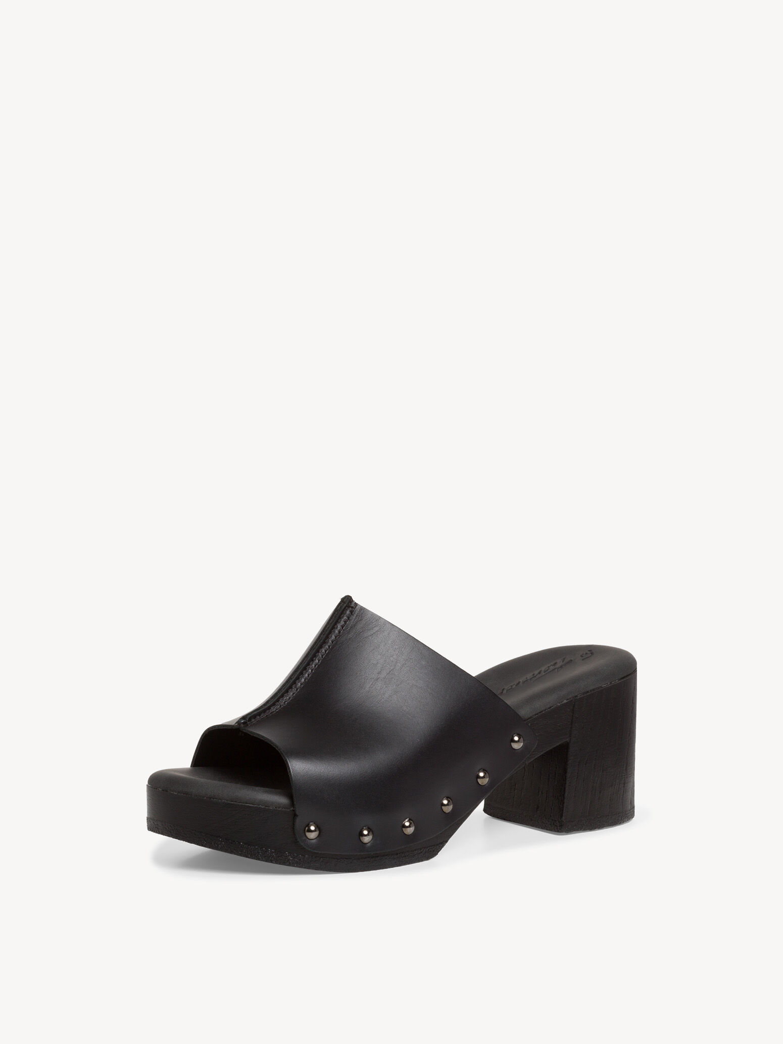 Mule en cuir - noir
