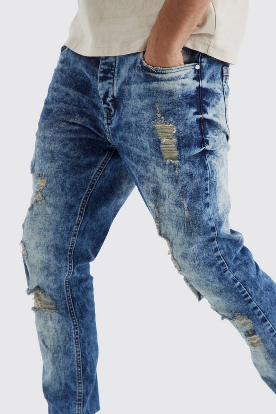 Zerrissene Skinny Stretch Jeans