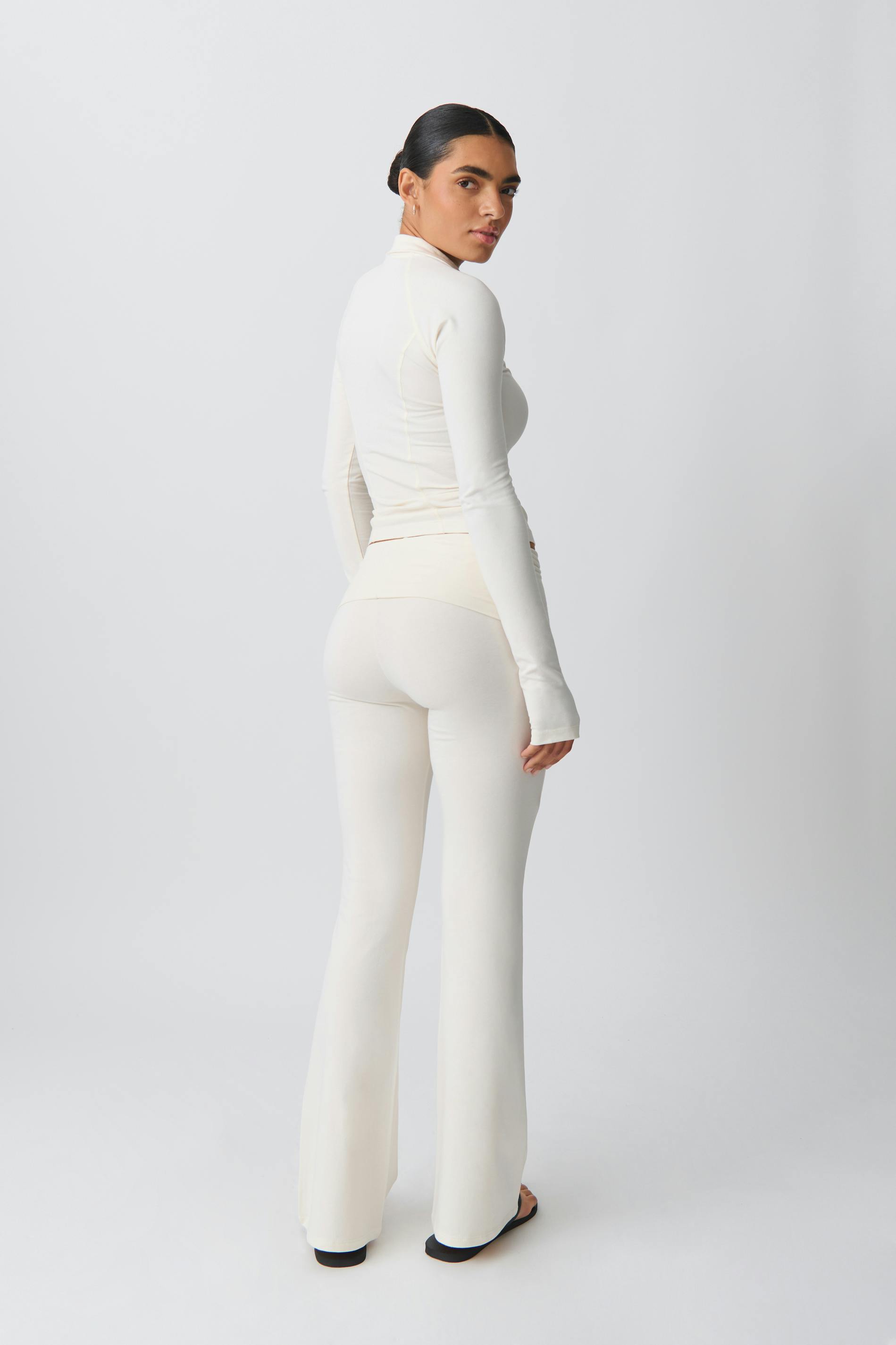 Soft touch folded trouser