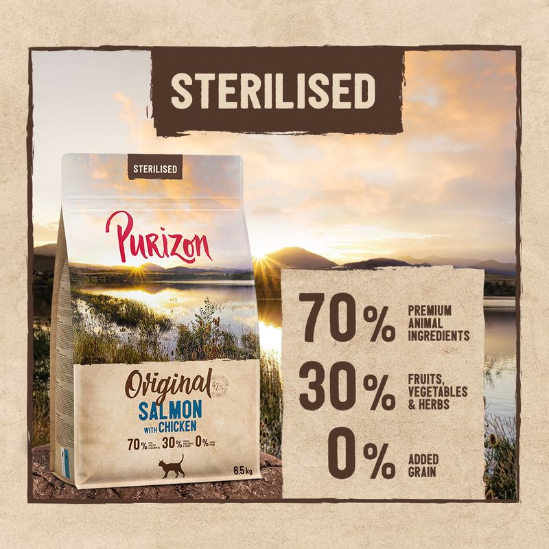 Purizon Sterilised Adult Lachs mit Huhn - getreidefrei | bitiba %