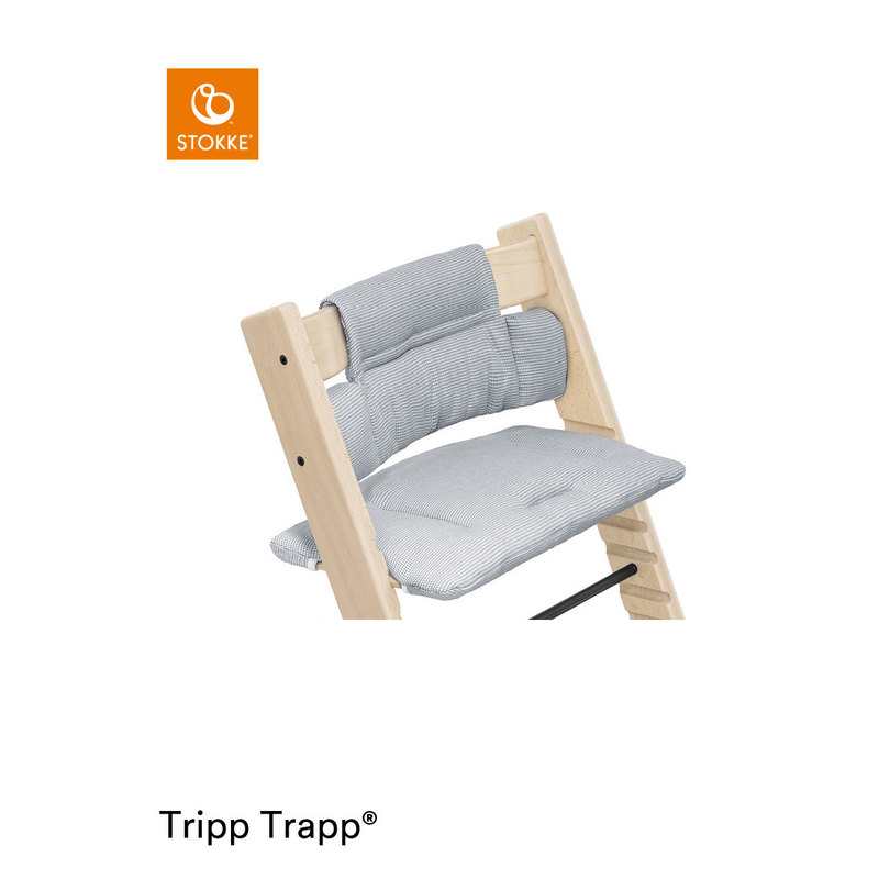 Coussin classic Nordic bleu OCS pour chaise haute Tripp Trapp Stokke