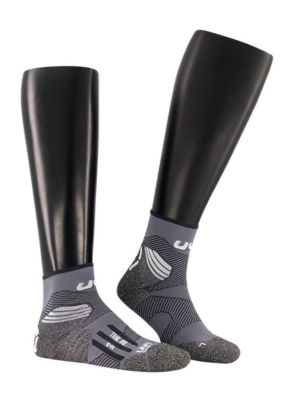 UYN, Laufsocken, Mikrofaser Zerocuff, grau