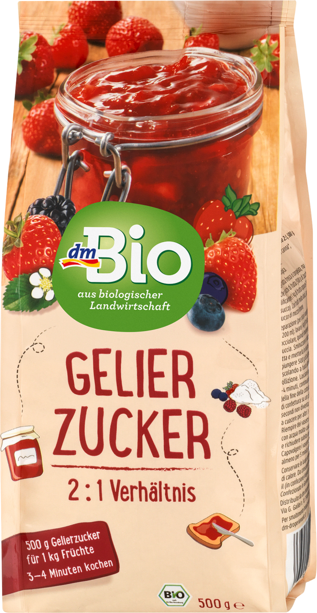 Gelierzucker, 2:1 für 1 kg Früchte, 500 g