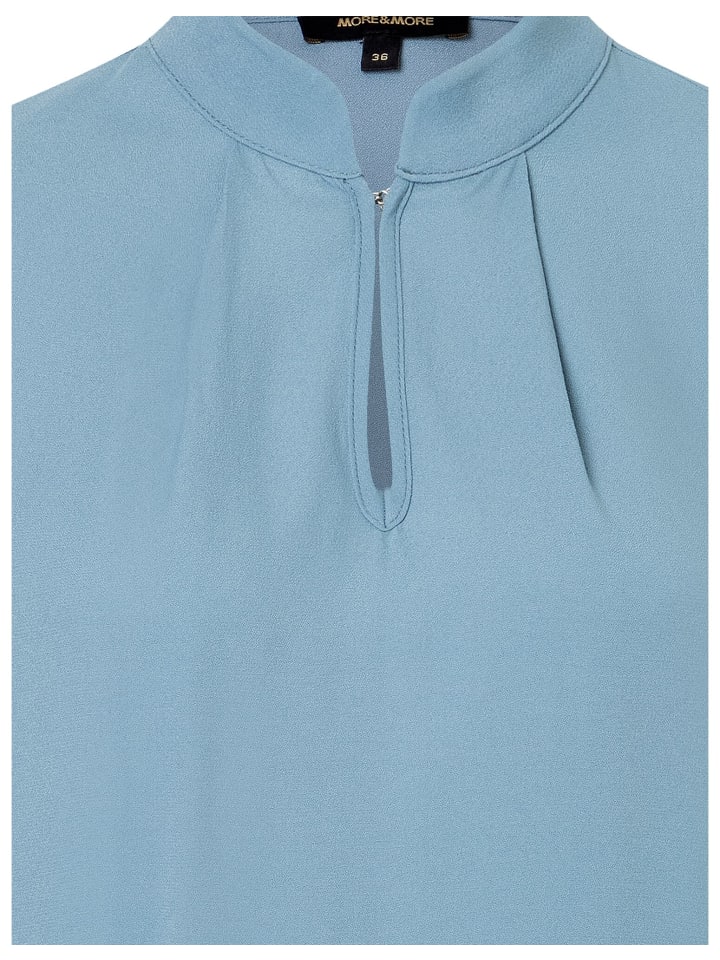 More & More Viskosebluse in blau günstig kaufen