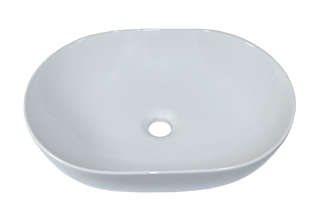 Preero Aufsatzwaschbecken Aufsatzwaschbecken Keramik,oval,49x35cm Waschbecken klein