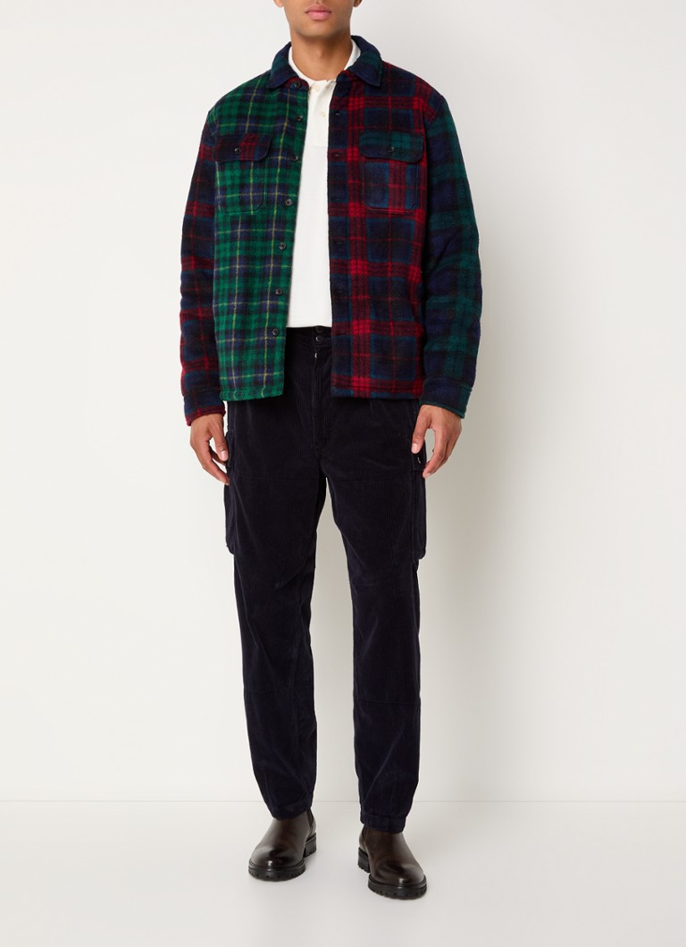 Pantaloni slim fit din catifea reiată, de la Ralph Lauren, cu buzunare cu fermoar.