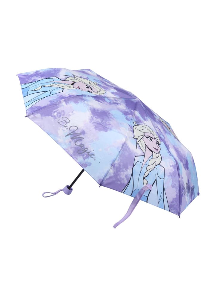 Disney Frozen Regenschirm Elsa Taschenschirm in Lila günstig kaufen onesize