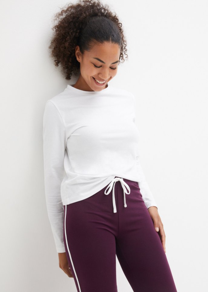 Shirthose aus Stretchmaterial im Doppelpack, gerade geschnitten