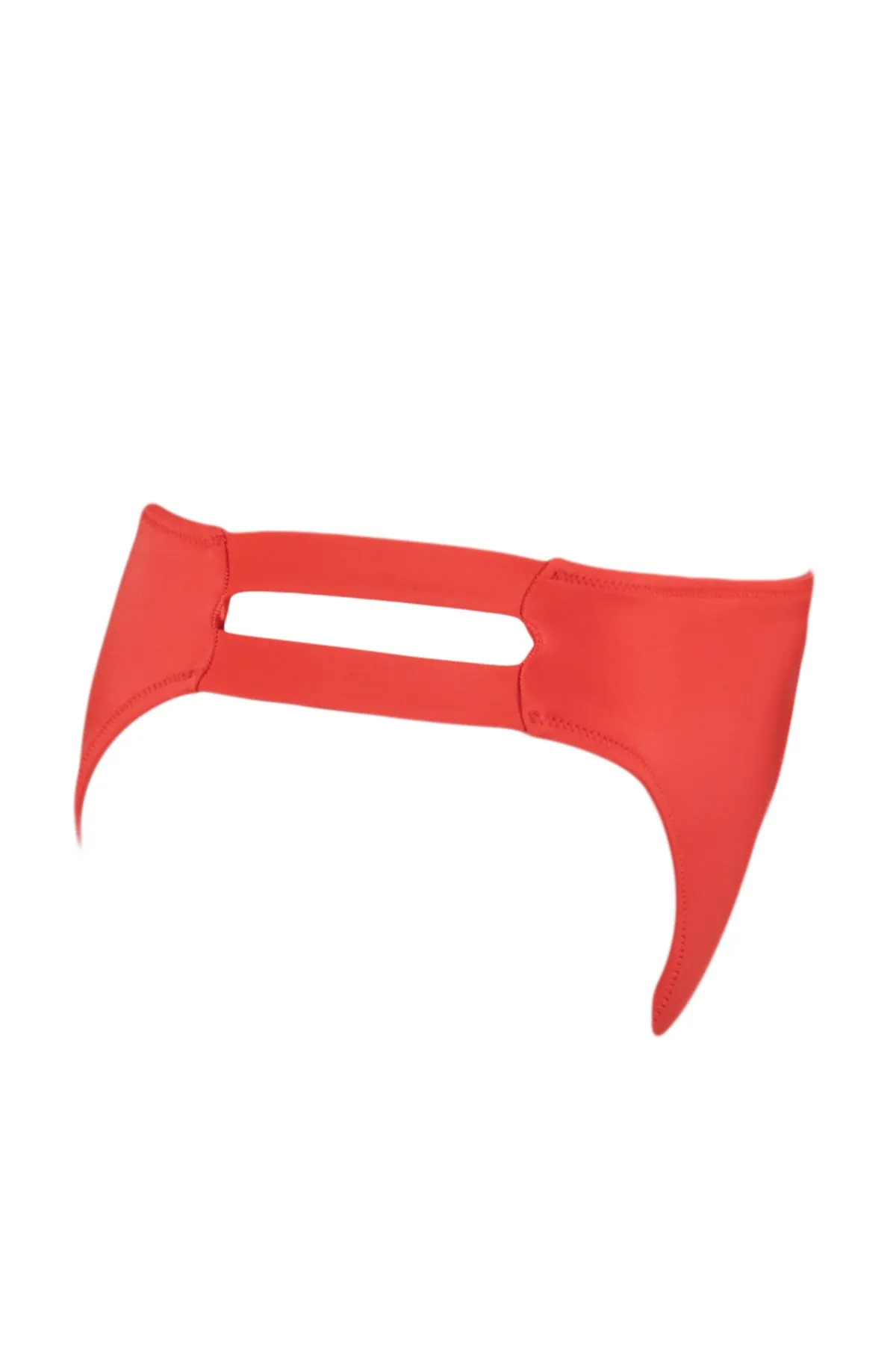 Trendyol Collection  Rote Bikinihose mit Ausschnitt/Fenster und normalem Beinausschnitt TBESS21BA0306