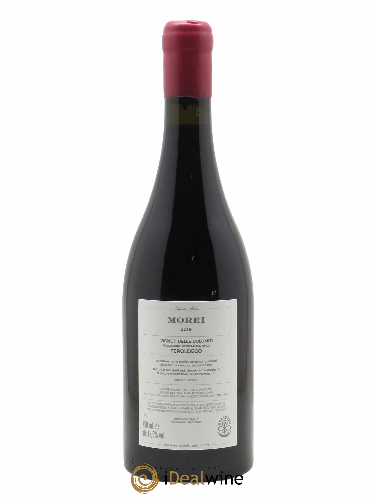 Vigneti delle Dolomiti IGT Morei Cilindrica - Teroldego Elisabetta Foradori  2019 - Lot de 1 Bouteille