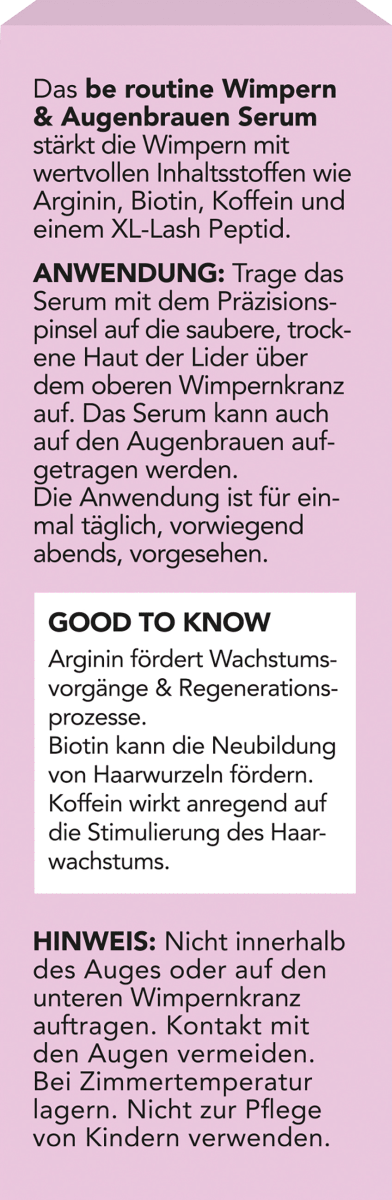 Wimpern und Augenbrauen Serum, 4 ml