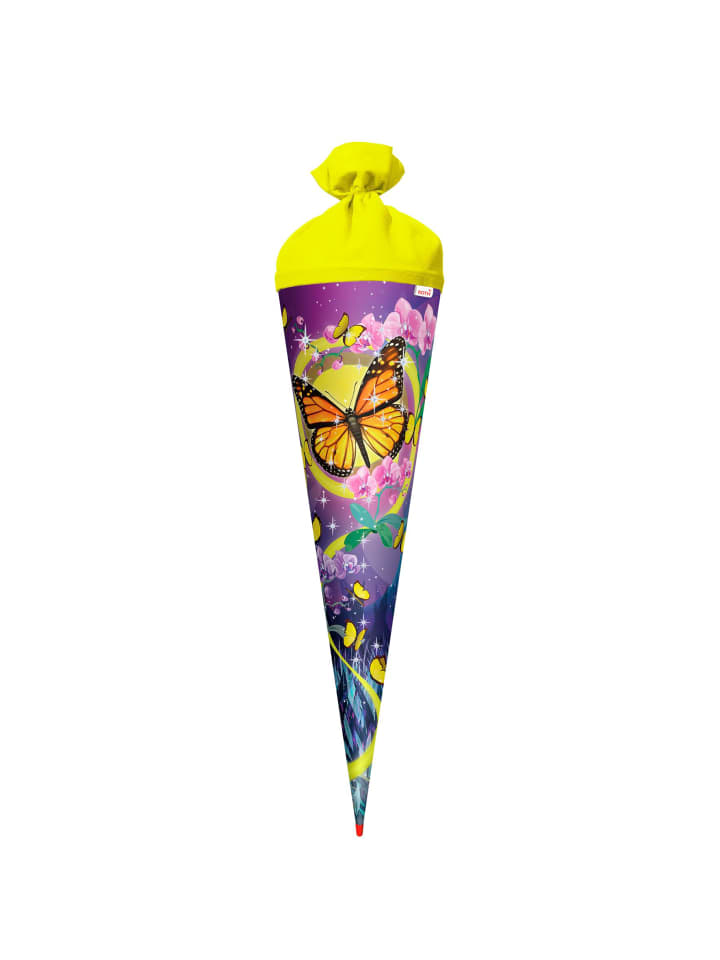 ROTH Schultüte groß Schmetterling 70 cm, Glitter in Bunt günstig kaufen onesize