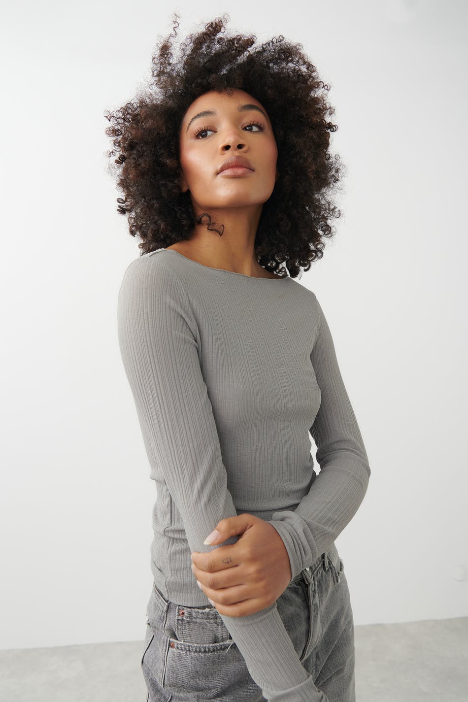 Longsleeve sheer top