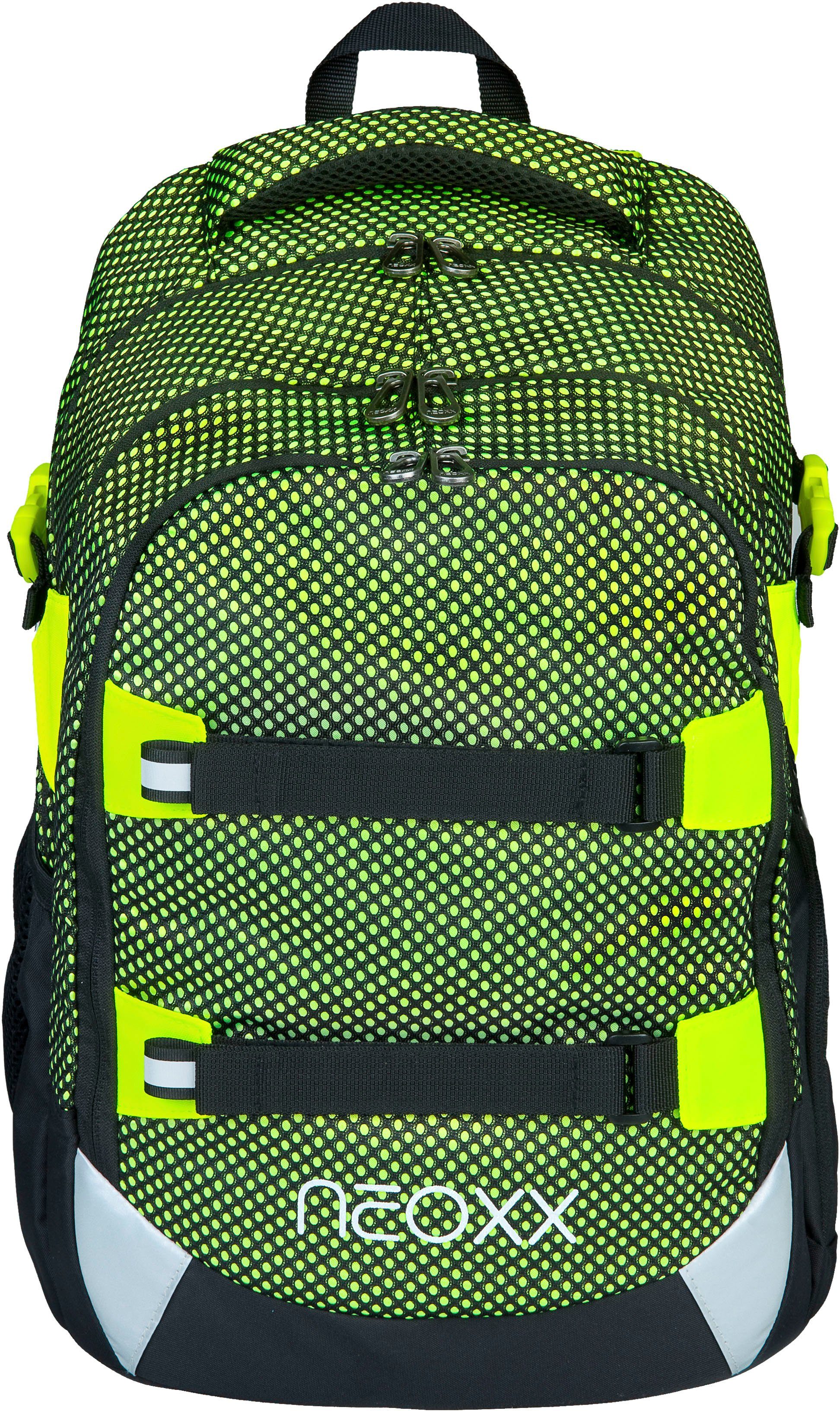 neoxx Schulrucksack Active, All about Neon, aus recycelten PET-Flaschen