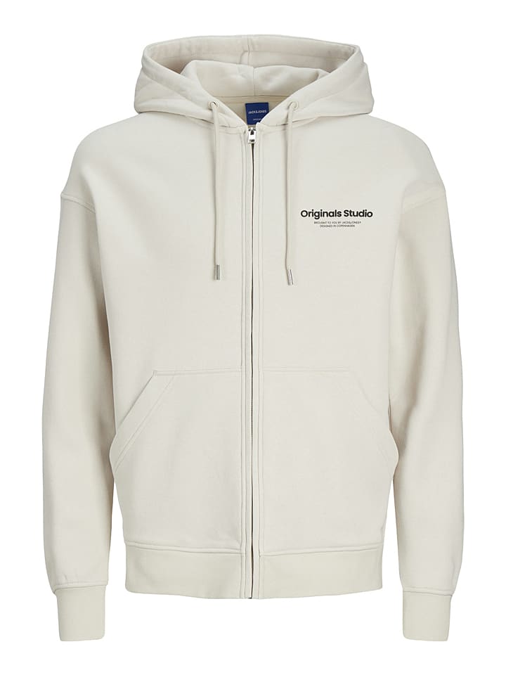 Jack & Jones Sweatjacke in Creme günstig kaufen
