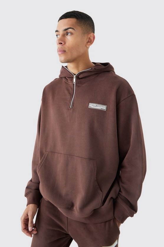 Oversize Hoodie mit 1/4 Reißverschluss