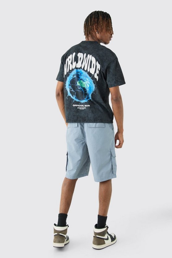 Tall Ofcl Nylon Cargo-Shorts mit elastischem Bund