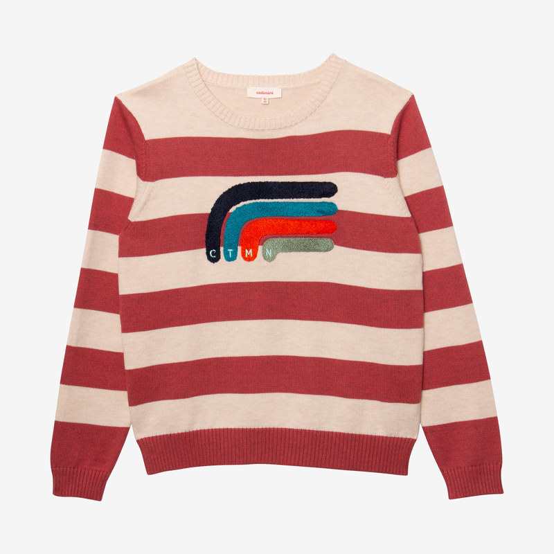Pull garçon à rayures rouge Catimini
