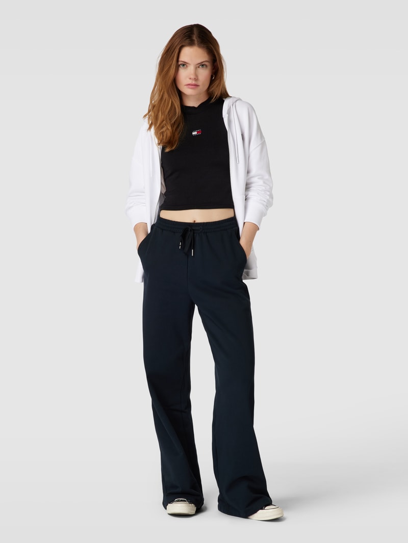 Sweatjacke mit Kapuze in weiß