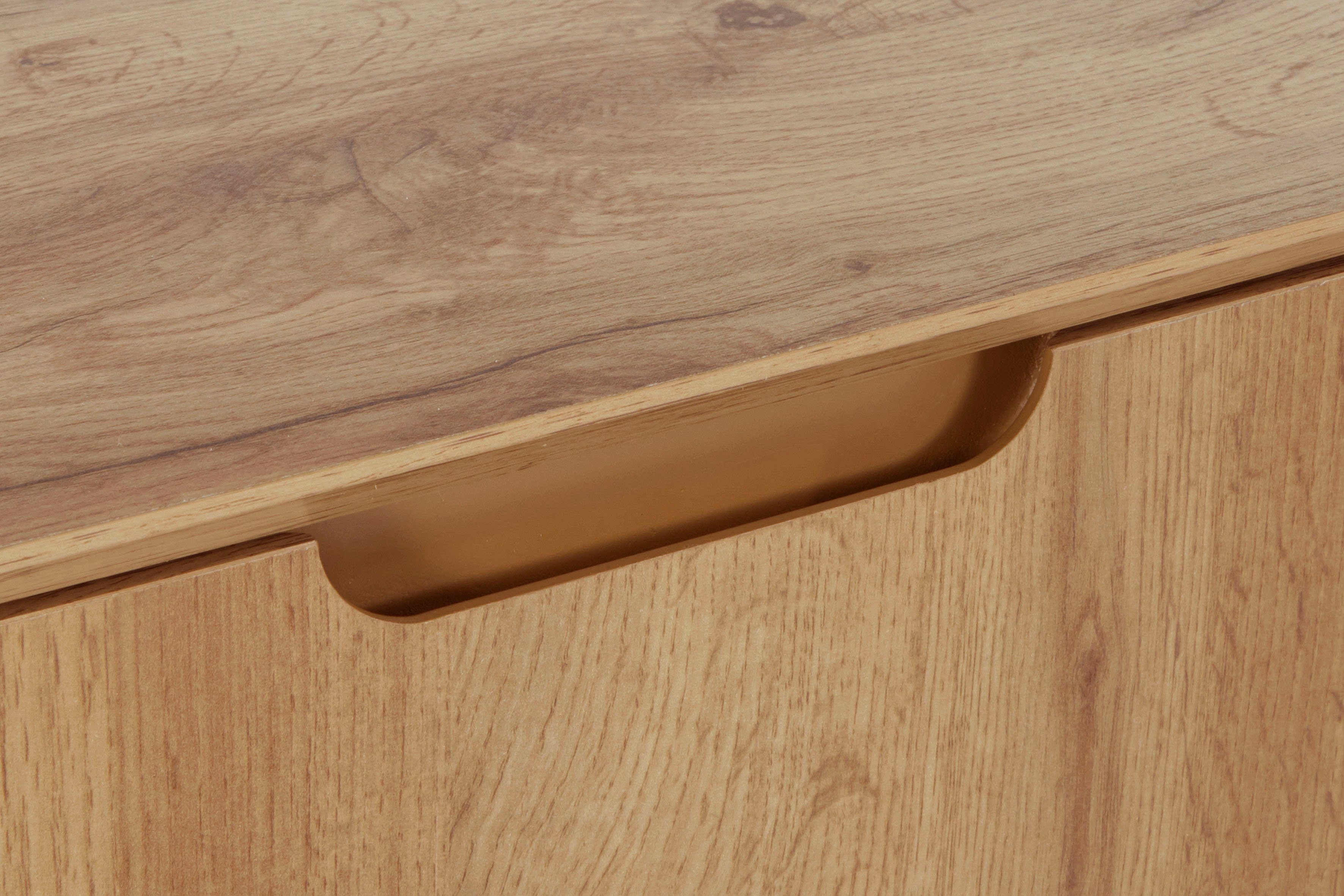 andas Lowboard Pandrup, mit 3 Einlegeböden und Kabeldurchführung, B:135 cm, H:44 cm