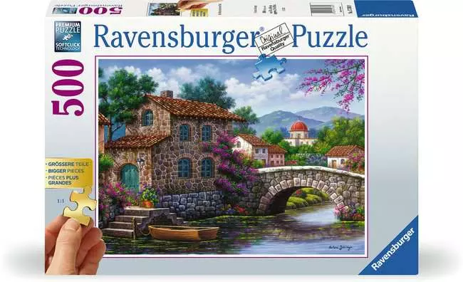 Puzzle 500 Teile - Die Brücke über dem Fluss