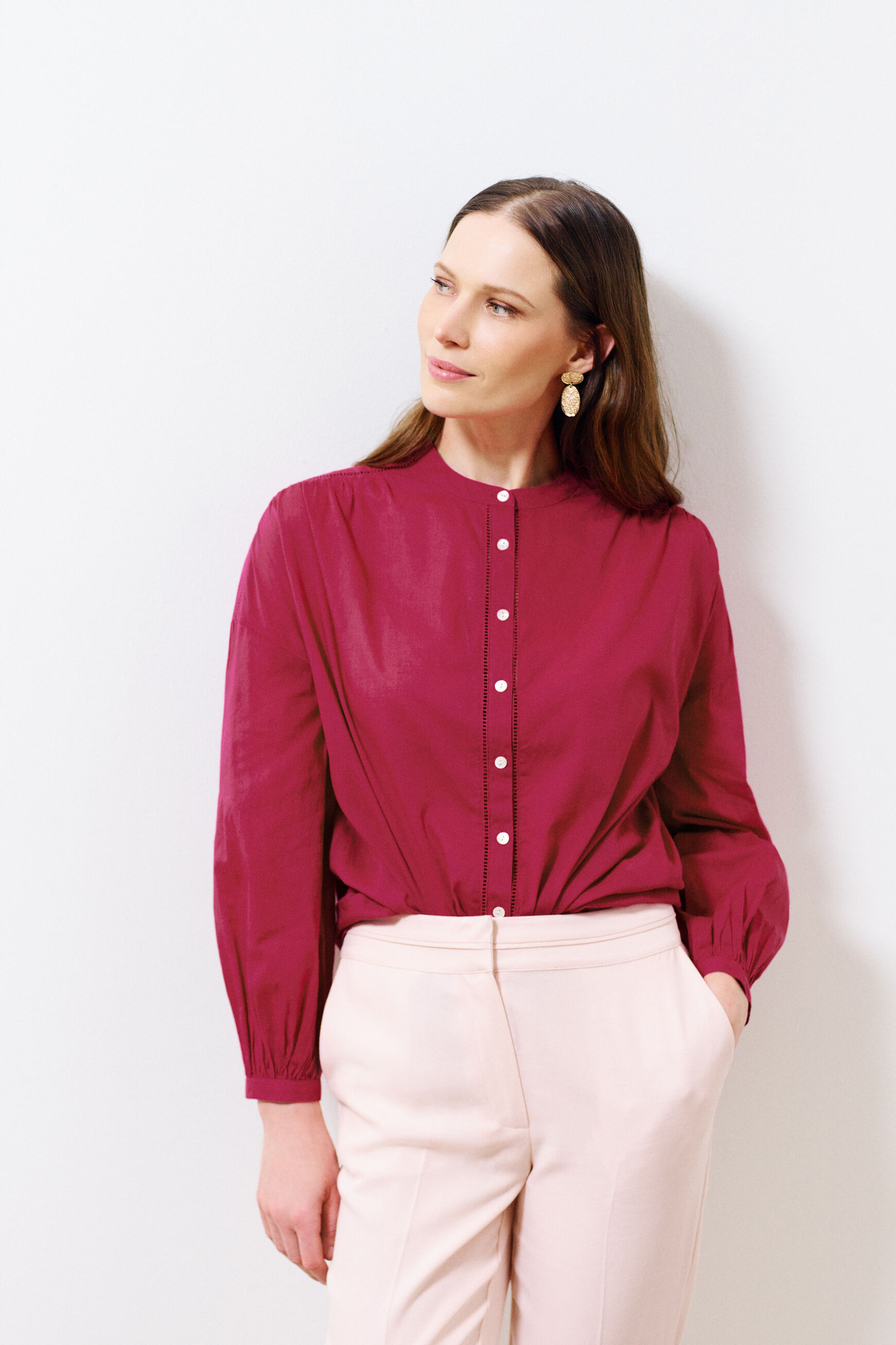 chemisier clarisse rouge femme