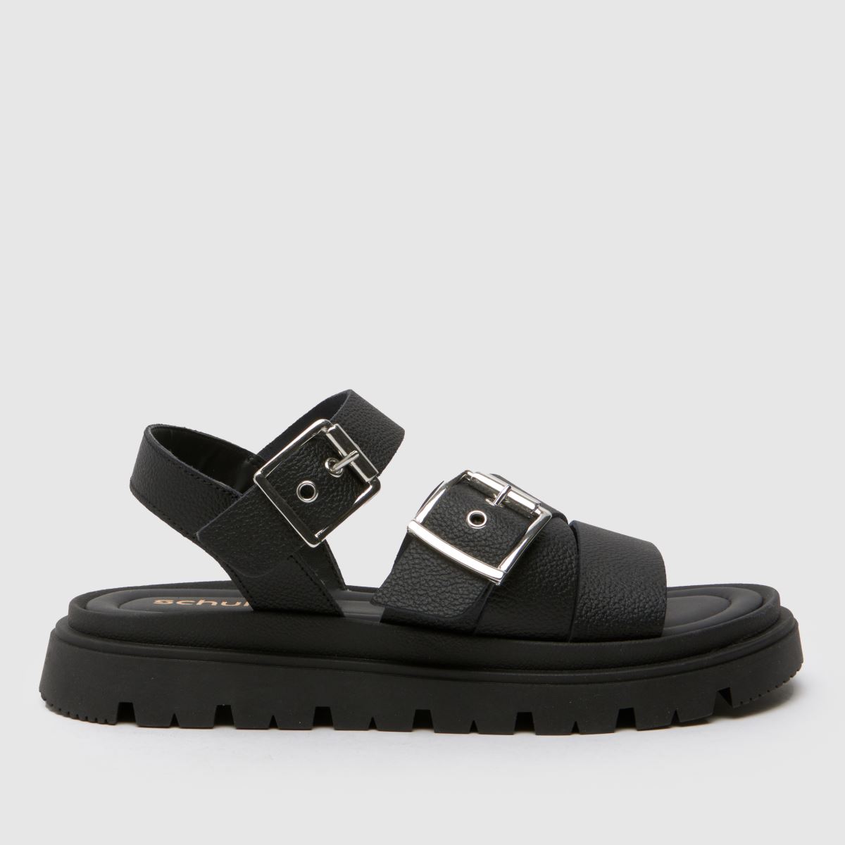 Schuh – Tullia – Svarta sandaler i läder med spänne