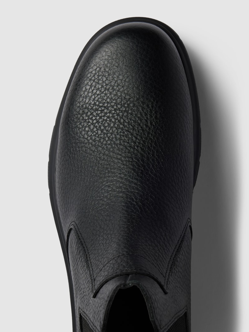 Chelsea Boots aus Leder-Mix Modell 'Ryan' in schwarz