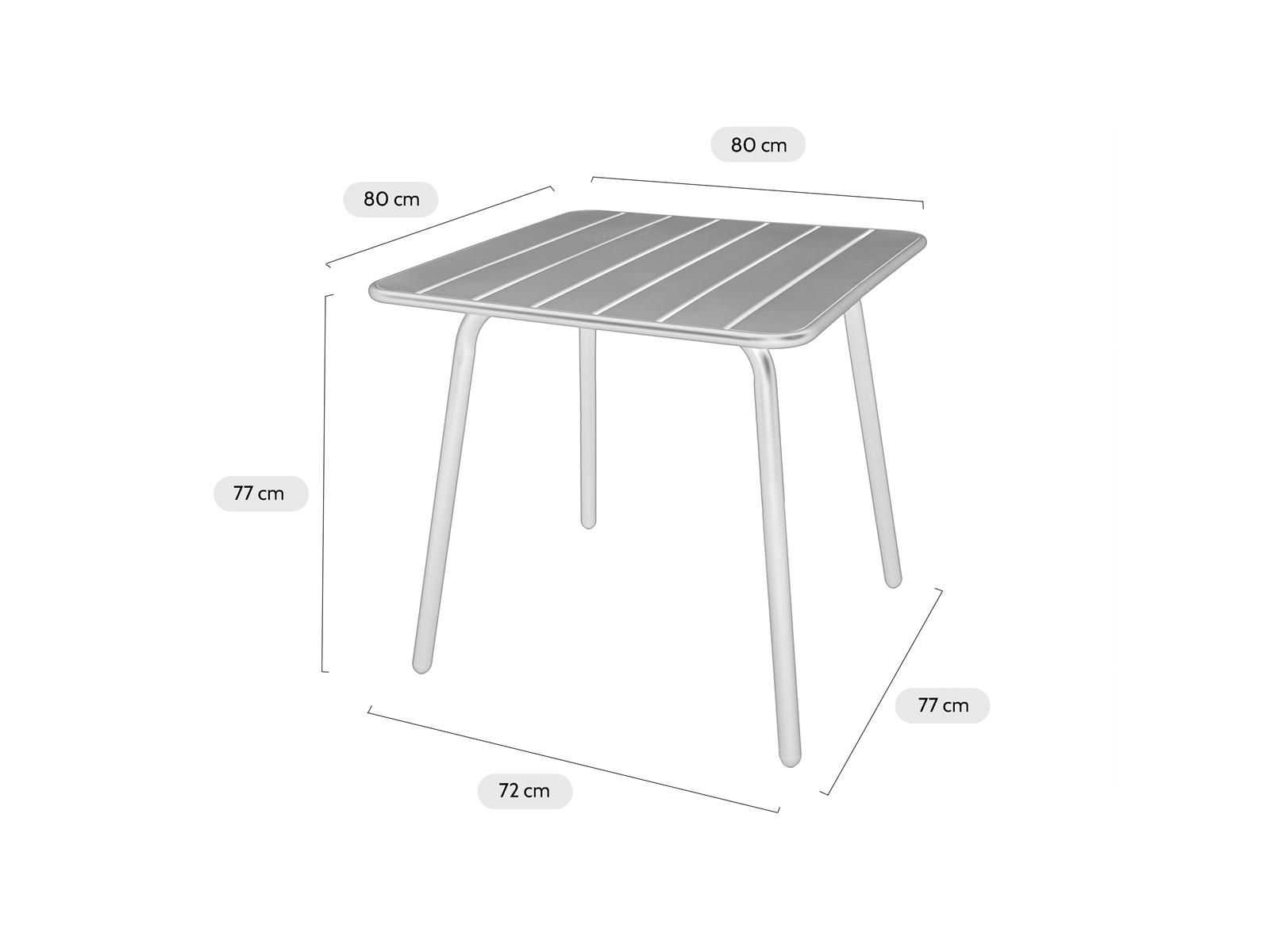 MaximaVida Max 80 cm Metall Gartentisch