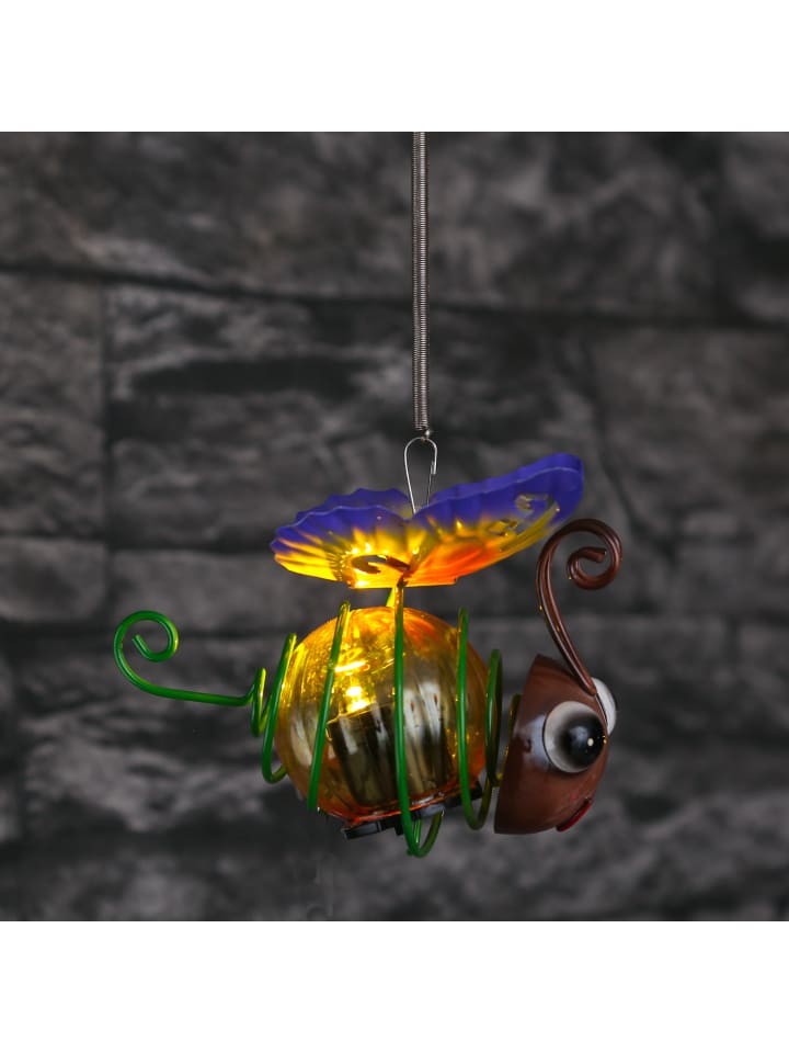MARELIDA LED Solar Schmetterling Gartenfigur hängend in gelb günstig kaufen onesize