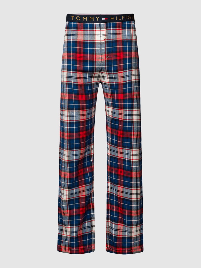 Pyjama-Hose mit Allover-Muster in rot