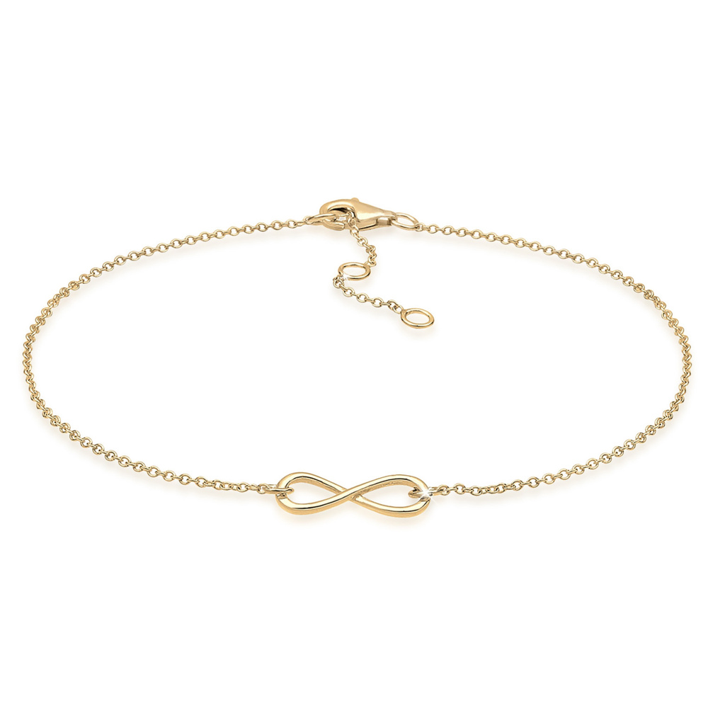 Elli Elli Bracelet de Cheville Femmes infinité élégant en argent sterling 925 Bijoux