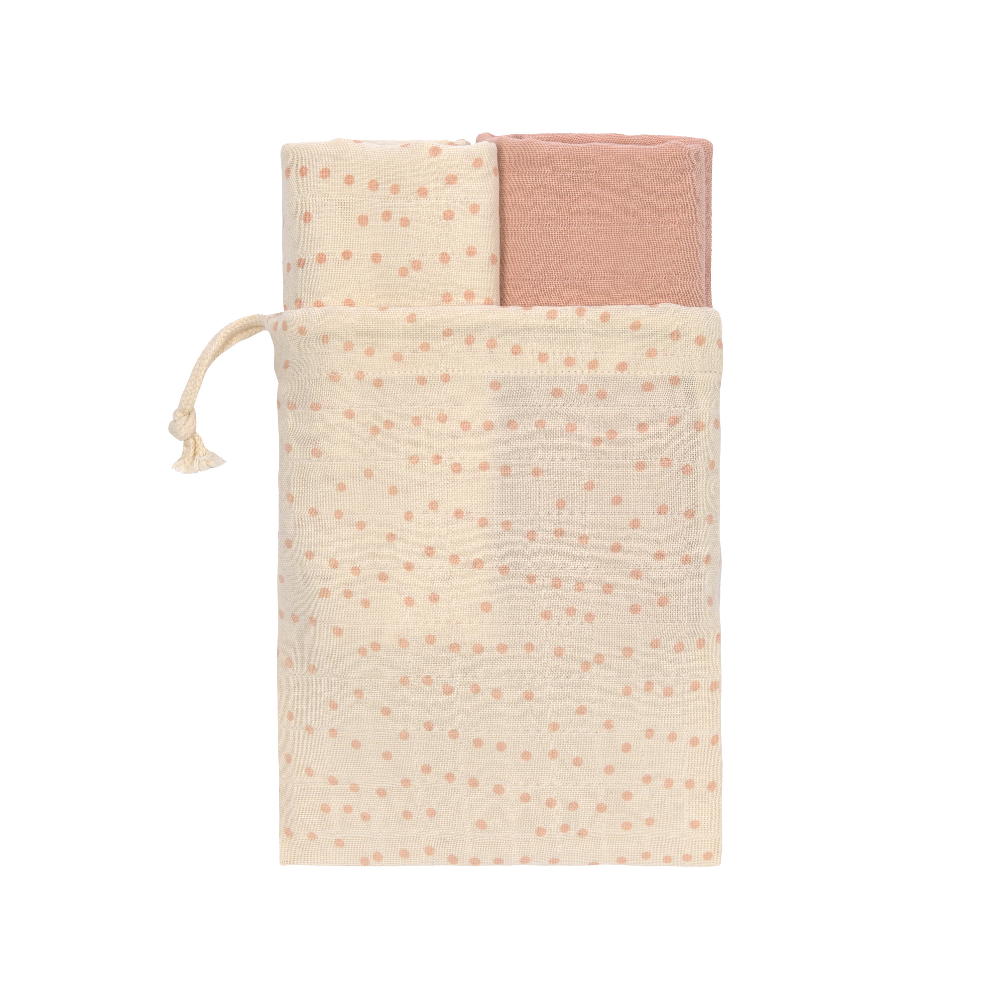 Mulltücher 2er Set M, Rosa