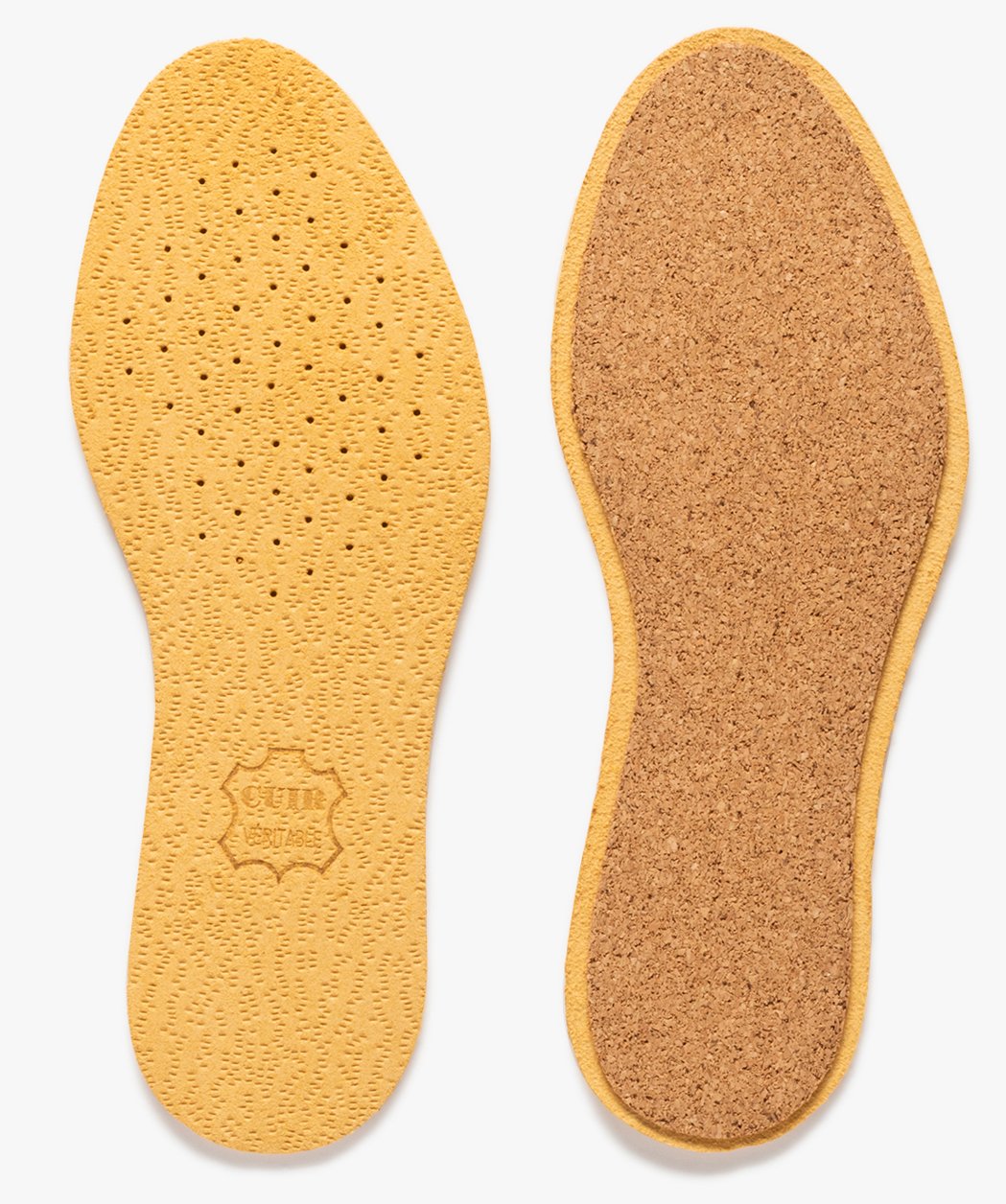 Semelles enfant en cuir multi-tailles 26-31 marron | GEMO