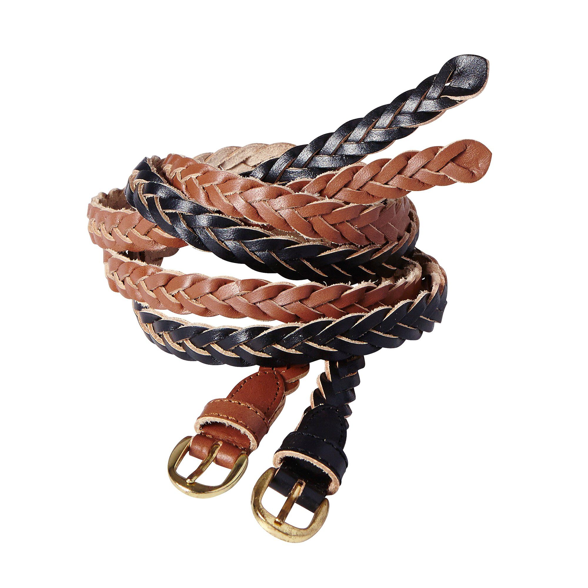 Ceinture tressée cuir