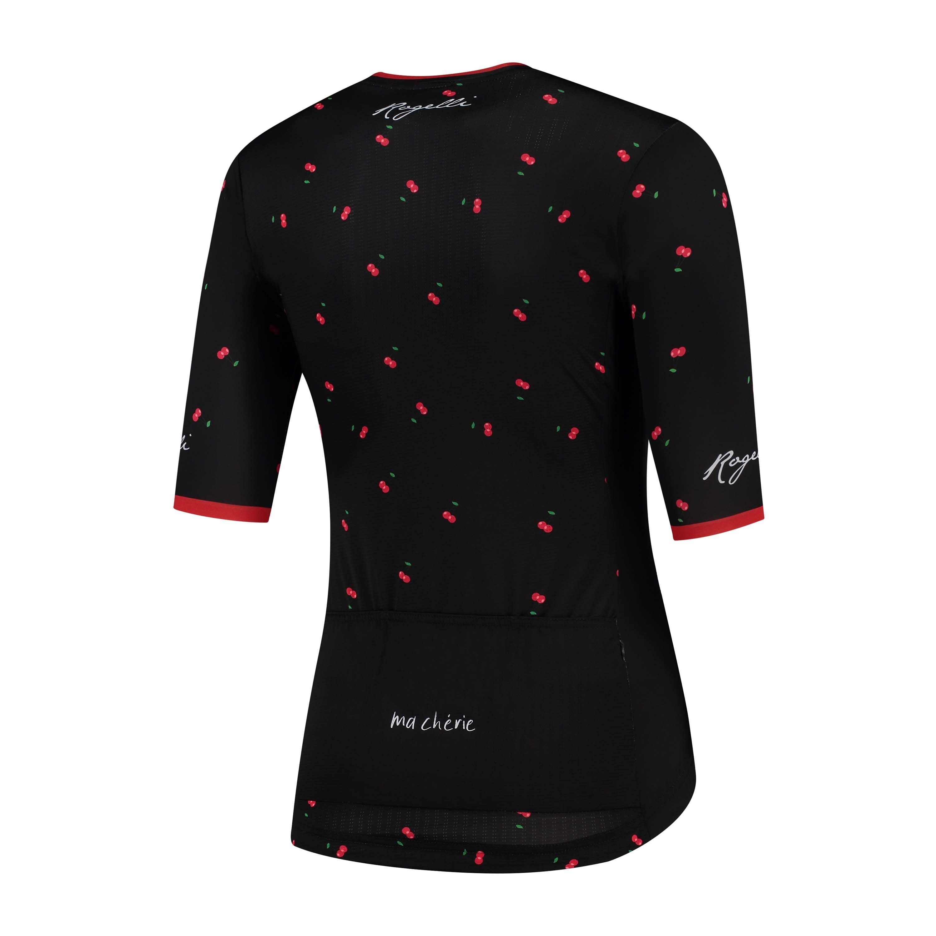 Rogelli Fruity Schwarz/Rot Damen Radtrikot Kurzarm
