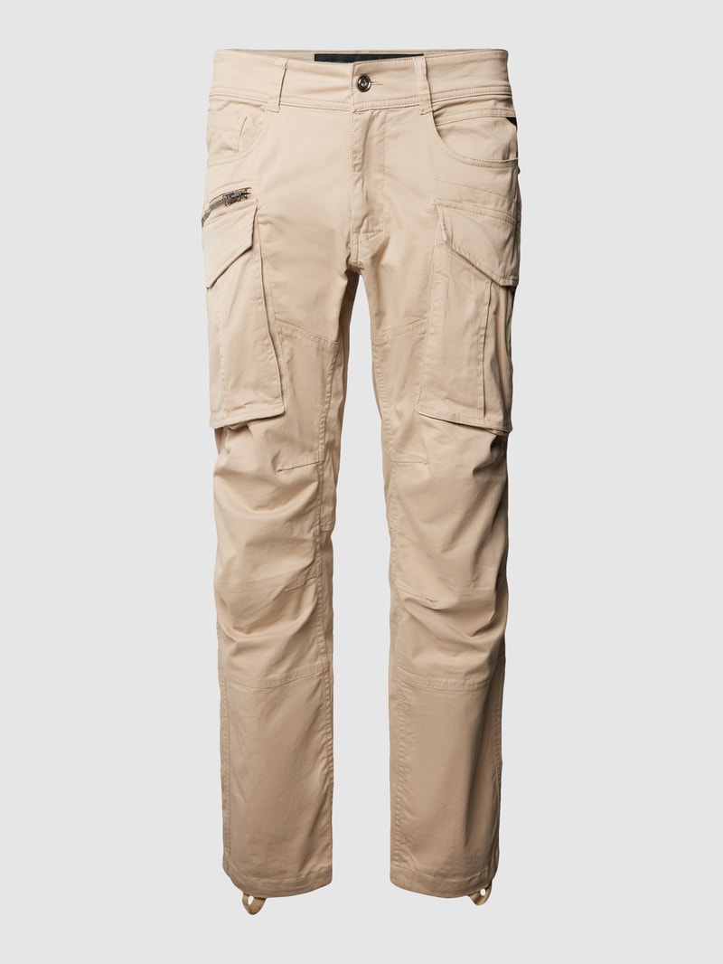 Cargohose in unifarbenem Design Modell 'JOE' in beige