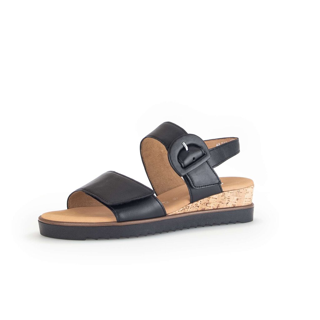Gabor comfort Keilsandalette schwarz