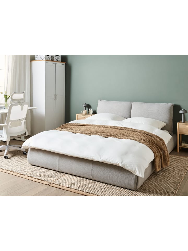 Beliani Doppelbett VINAY in Grau - (W) 176 x (H) 90 x (L) 233 cm günstig kaufen onesize
