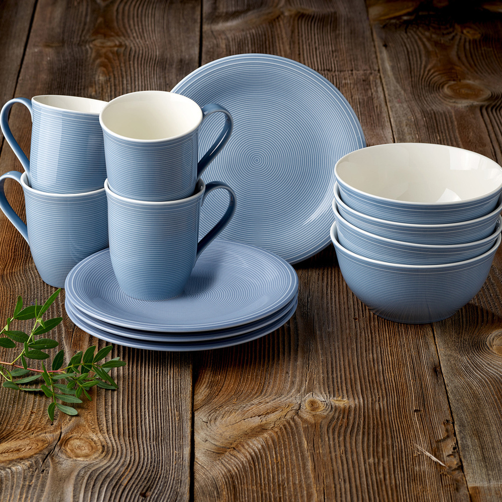 like. by Villeroy & Boch Set Petit-Dejeuner 12pcs Color Loop Horizon service de vaisselle