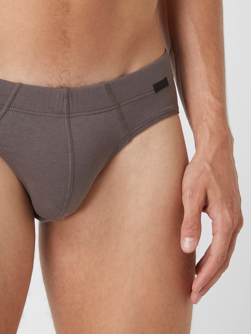 Slip mit Stretch-Anteil im 3er-Pack in anthrazit