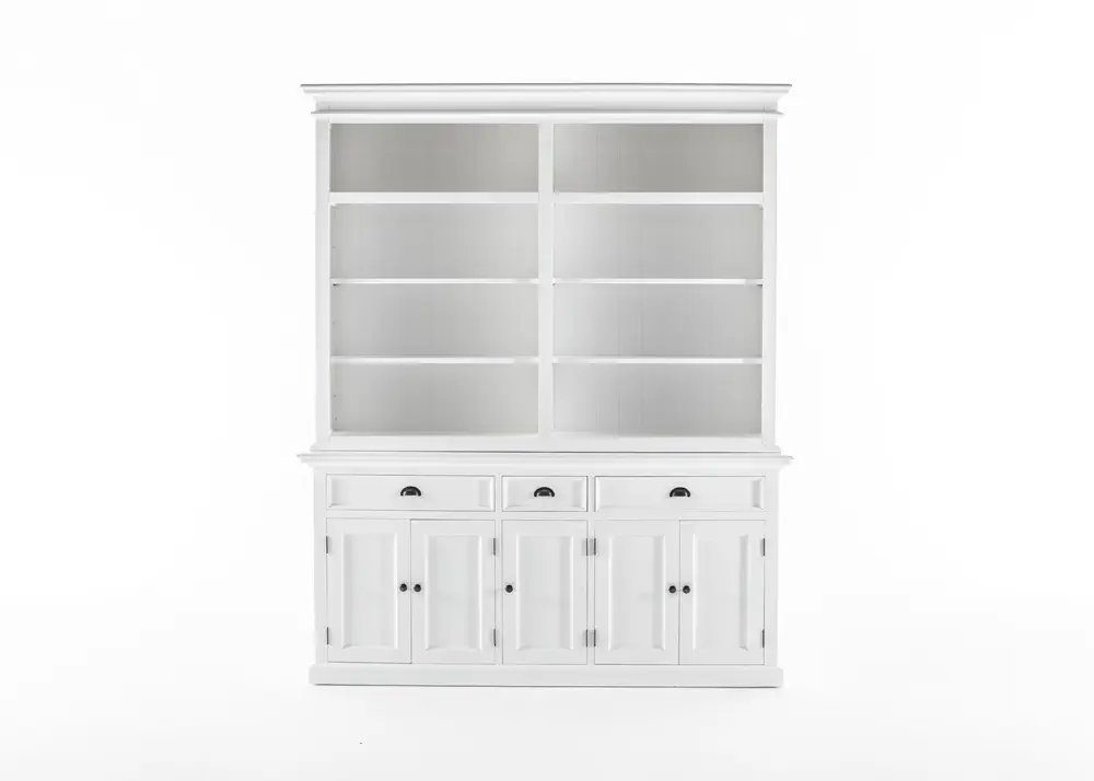 Novasolo Küchenbuffet Halifax Bücherregal 5 Türen und 3 Schubladen