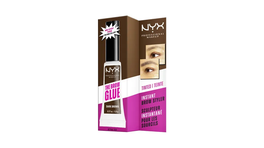 NYX PROFESSIONAL MAKEUP THE BROW GLUE Medium Brown - warm brown