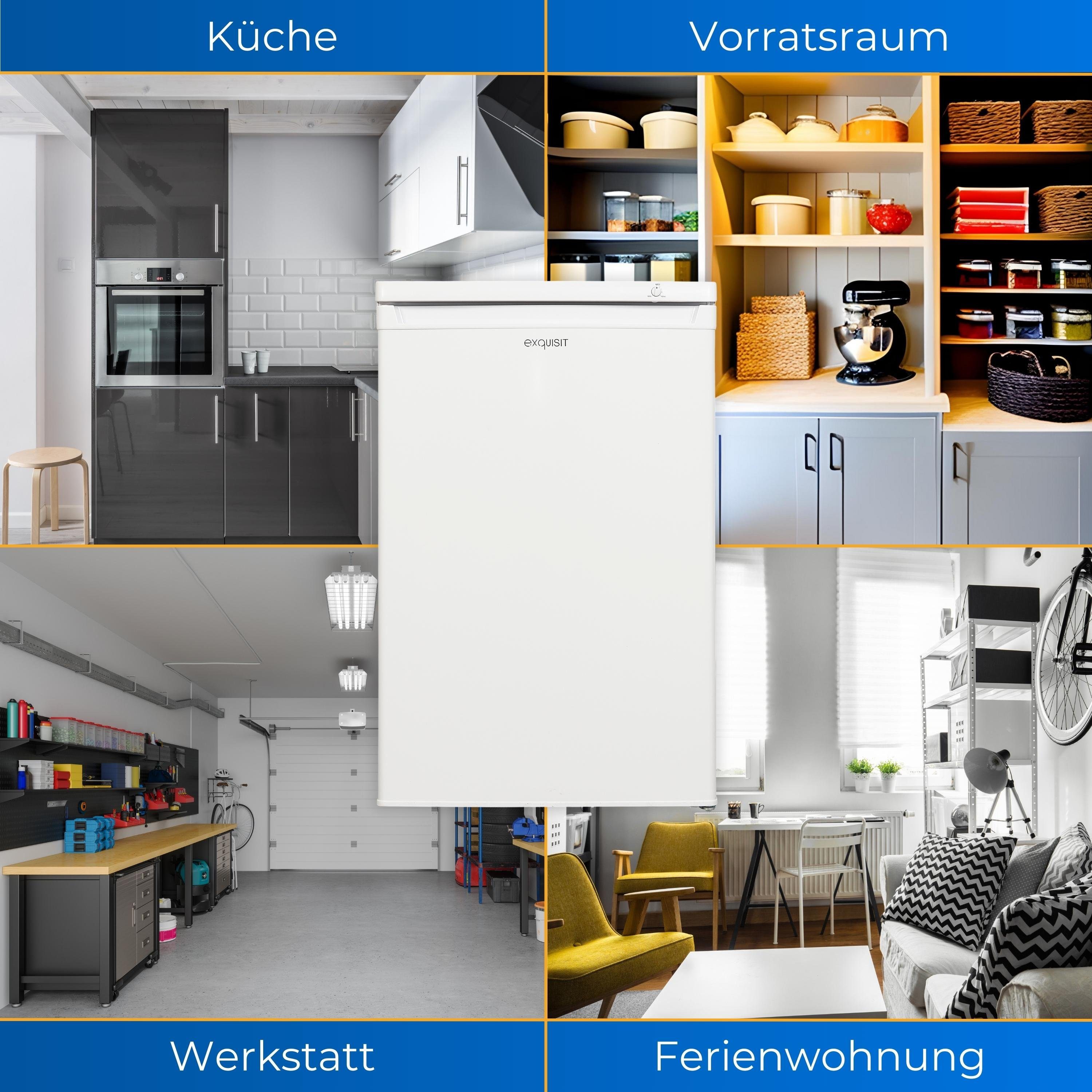 exquisit Gefrierschrank GS512-040E, 85.5 cm hoch, 55 cm breit, kompakt mit 4 Gefrierschubladen