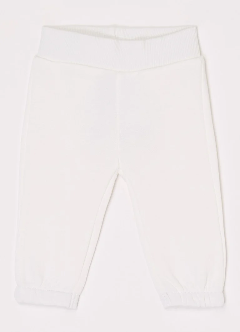 Pantaloni de trening Benetton cu croială conică și broderie.